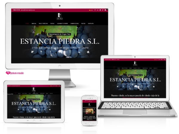 Pagina web para la bodega estancia piedra diseñada por Poison Estudio en Bilbao