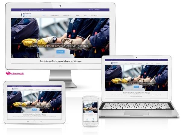 página web para Suministros Berto por Poison Estudio en Bilbao
