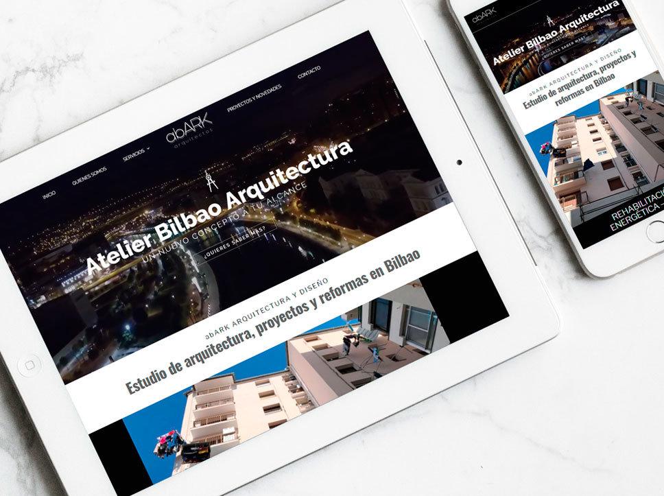 diseño página web para Abark Arquietectos por Poison Estudio