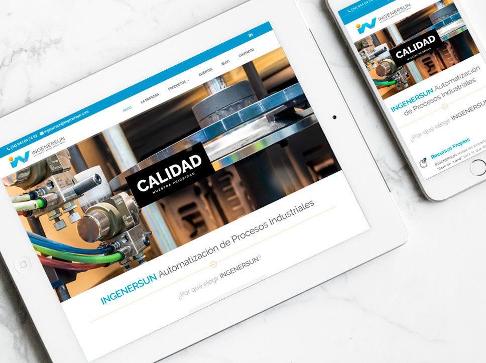 Diseño de página web para Ingenersun por Poison Estudio