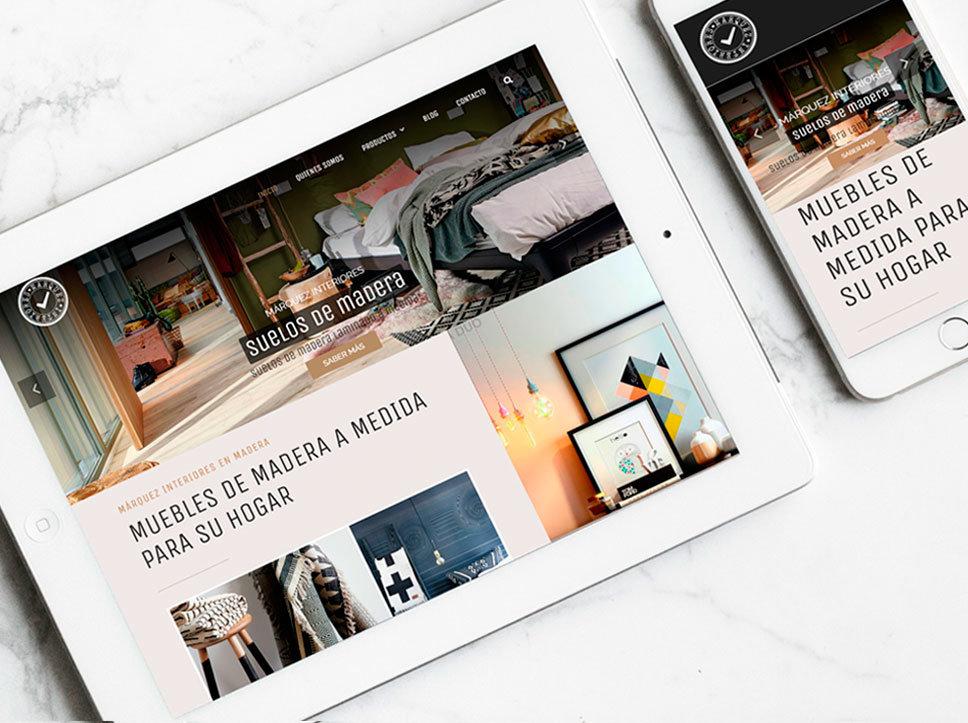 Diseño página web para Márquez Interiores por Poison Estudio